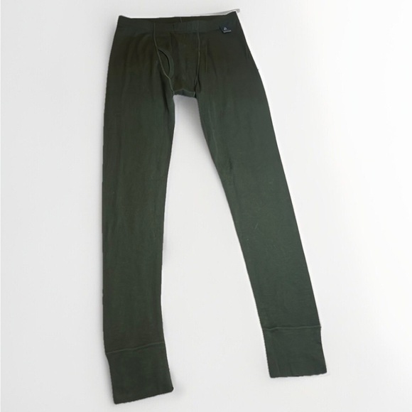 80% Merino Wool / 20% Polyester Baselayer Leggings green sz S - Picture 1 of 5